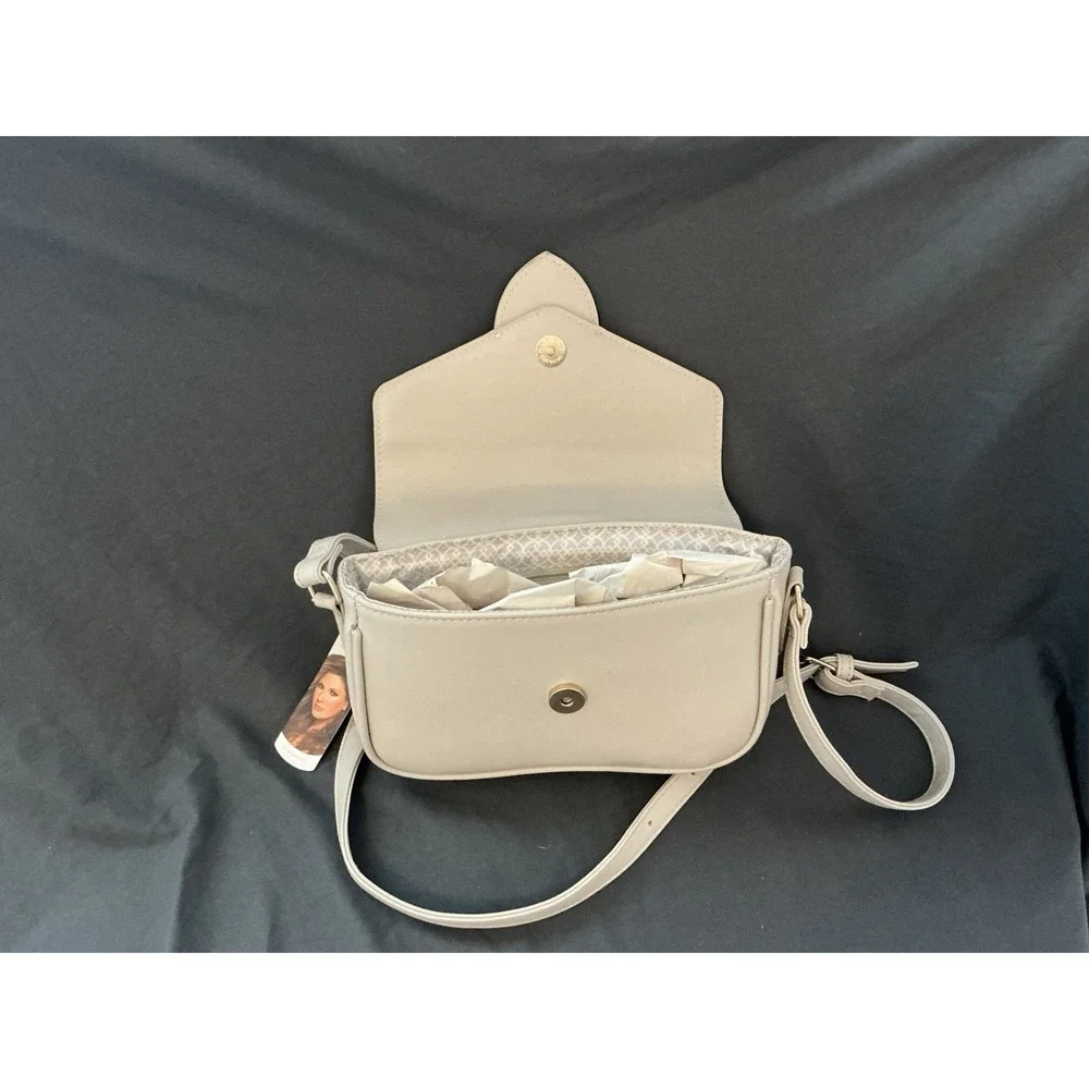 Daisy Fuentes Tan Faux Leather Crossbody Purse NWT Adjustable Strap